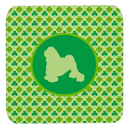 Carolines Treasures Lowchen Lucky Shamrock Foam Coasters- Set of 4 SDK1140-C-FC